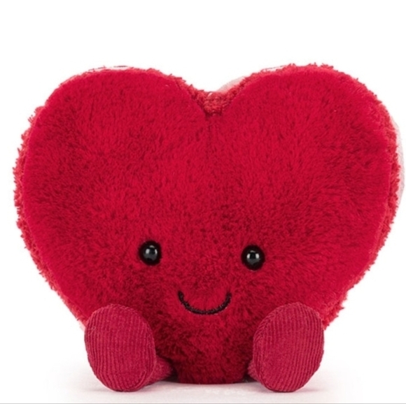 Jellycat Amuseables Arlette Heart Macaron Soft/Plush 5.1x4.7x2.4" BNWT Authentic - Picture 2 of 4